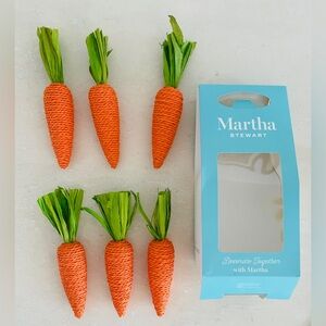Martha Stewart Table Plate Home Decor Carrots Easter Centerpiece 6 pcs